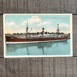 Vintage Ship Postcard Houston Texas